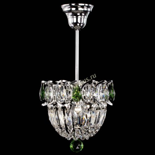 Люстра Астра Купол №1 с подвесом Зеленая в Подольске Гусь Хрустальный