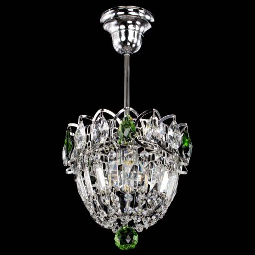 Люстра Астра Купол №1 с подвесом Зеленая в Подольске Гусь Хрустальный