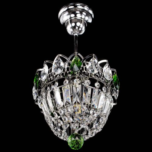 Люстра Астра Купол №1 с подвесом Зеленая в Подольске Гусь Хрустальный