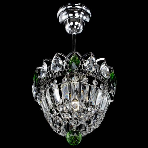 Люстра Астра Купол №1 с подвесом Зеленая в Подольске Гусь Хрустальный