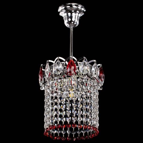 Люстра Астра оптикон №1 красная в Подольске Гусь Хрустальный