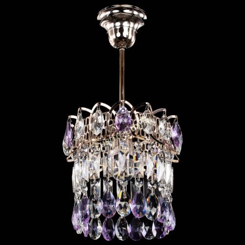 Люстра Астра пластинка №1 фиолетовая в Подольске Гусь Хрустальный