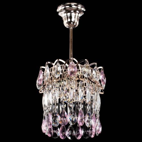 Люстра Астра пластинка №1 розовая в Подольске Гусь Хрустальный
