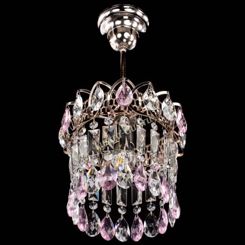 Люстра Астра пластинка №1 розовая в Подольске Гусь Хрустальный