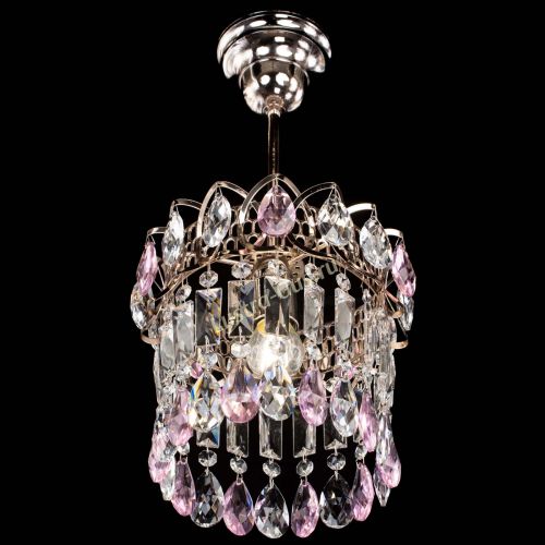 Люстра Астра пластинка №1 розовая в Подольске Гусь Хрустальный