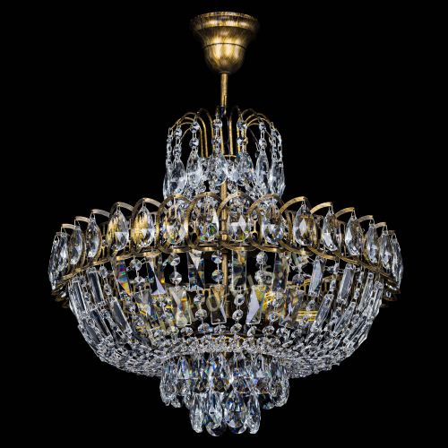 Люстра Астра с подвесом под бронзу в Подольске Гусь Хрустальный