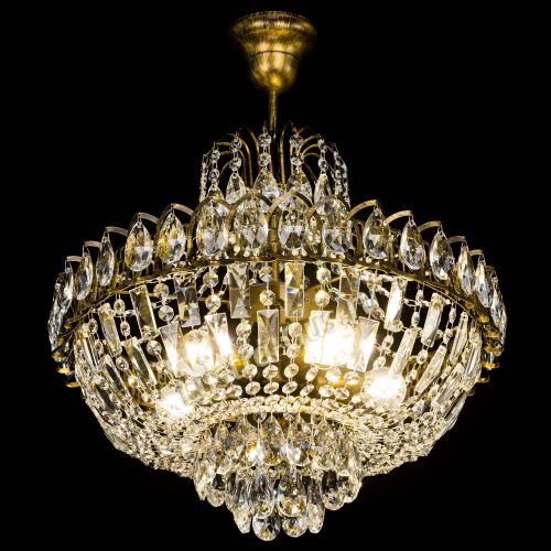 Люстра Астра с подвесом под бронзу в Подольске Гусь Хрустальный