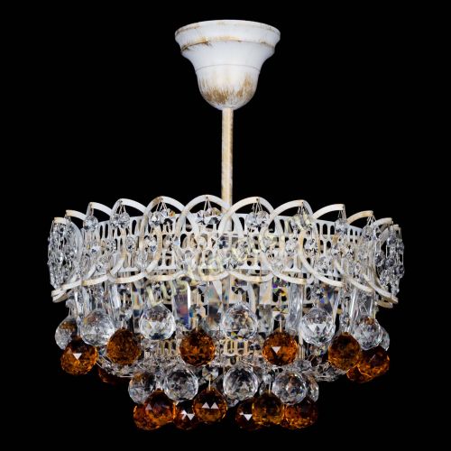 Люстра Астра шар №1 Чайная белая в Подольске Гусь Хрустальный