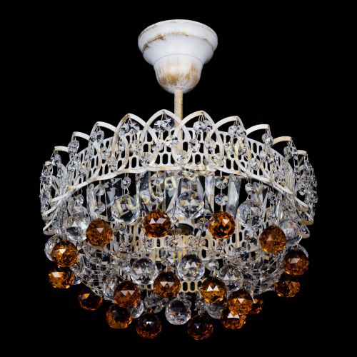 Люстра Астра шар №1 Чайная белая в Подольске Гусь Хрустальный