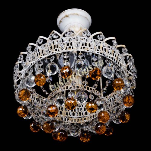 Люстра Астра шар №1 Чайная белая в Подольске Гусь Хрустальный