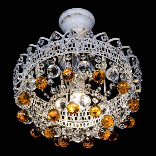 Люстра Астра шар №1 Чайная белая в Подольске Гусь Хрустальный