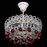 Люстра Астра шар №1 Красная белая в Подольске