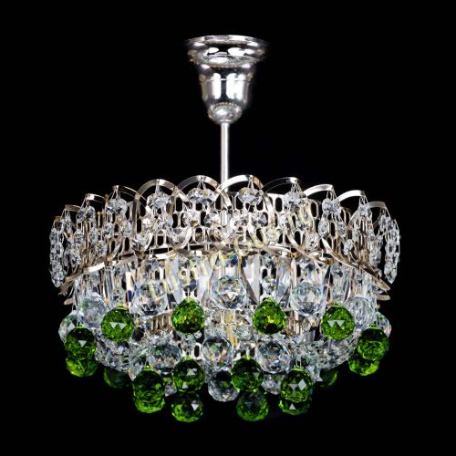 Люстра Астра шар зеленая 1 лампа в Подольске Гусь Хрустальный