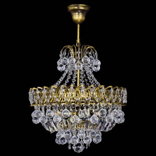 Люстра Астра шар с подвесом под бронзу в Подольске Гусь Хрустальный