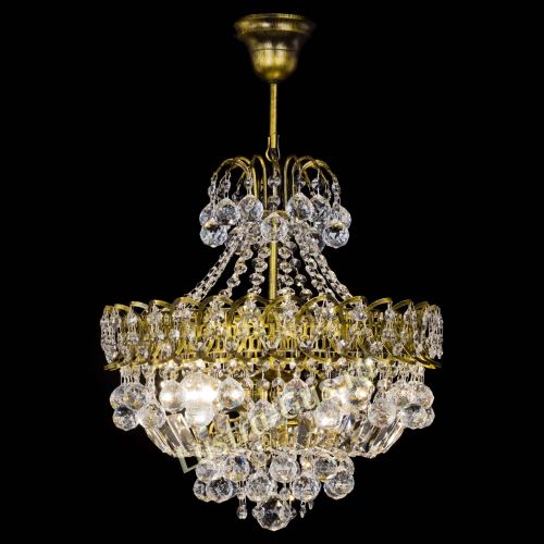 Люстра Астра шар с подвесом под бронзу в Подольске Гусь Хрустальный