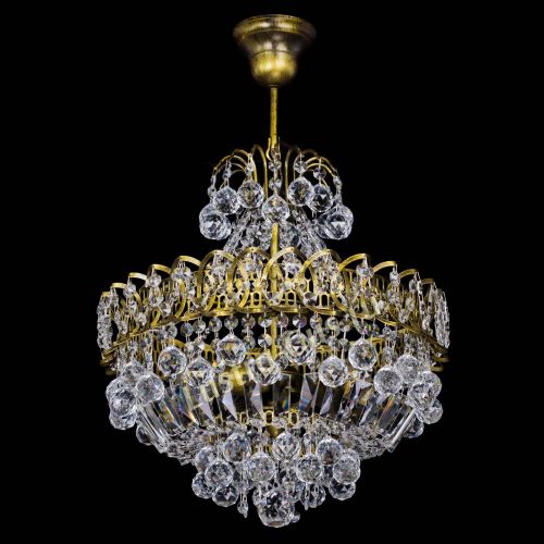 Люстра Астра шар с подвесом под бронзу в Подольске Гусь Хрустальный