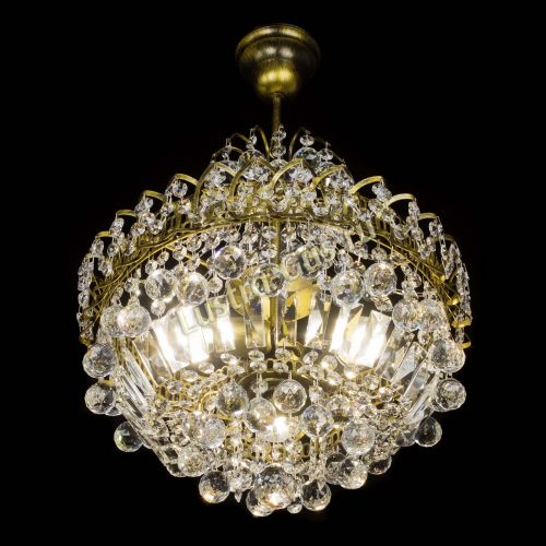 Люстра Астра шар с подвесом под бронзу в Подольске Гусь Хрустальный