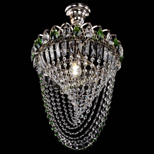 Люстра Астра Водоворот с подвесом №1 зеленая в Подольске Гусь Хрустальный