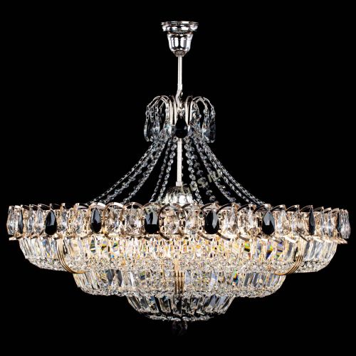 Люстра Двойное кольцо пластинка с подвесом Черная в Подольске Гусь Хрустальный