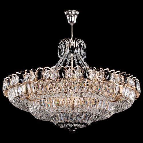 Люстра Двойное кольцо пластинка с подвесом Черная в Подольске Гусь Хрустальный