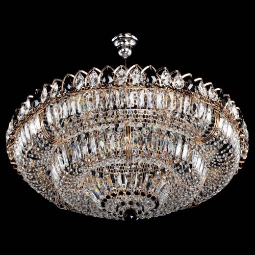 Люстра Двойное кольцо пластинка с подвесом Черная в Подольске Гусь Хрустальный