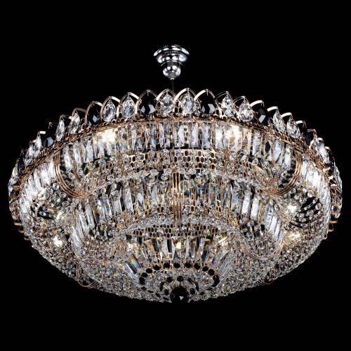 Люстра Двойное кольцо пластинка с подвесом Черная в Подольске Гусь Хрустальный