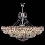 Люстра Двойное кольцо пластинка с подвесом Розовая в Подольске