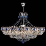 Люстра Двойное кольцо пластинка с подвесом Синяя в Подольске