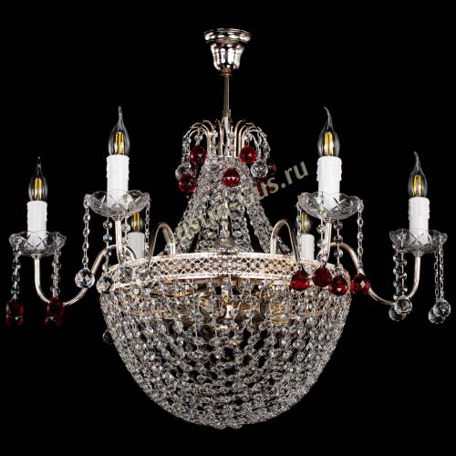 Люстра Елизавета №11 Венеция красная в Подольске Гусь Хрустальный