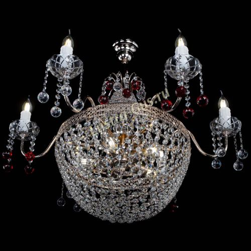 Люстра Елизавета №11 Венеция красная в Подольске Гусь Хрустальный