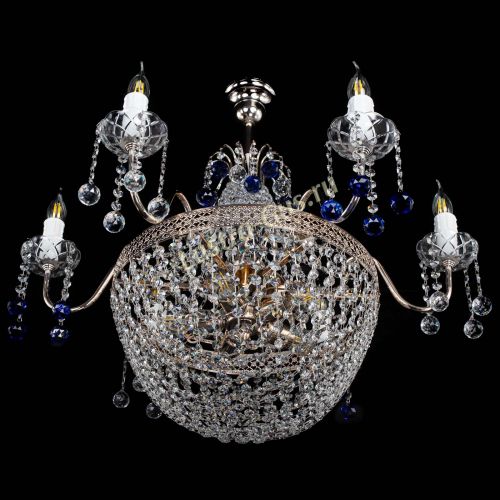Люстра Елизавета №11 Венеция синяя в Подольске Гусь Хрустальный