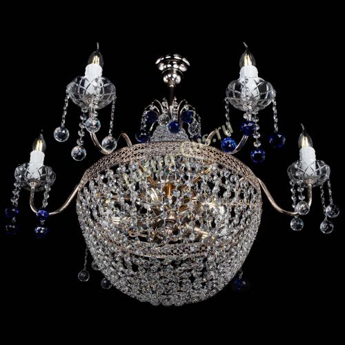 Люстра Елизавета №11 Венеция синяя в Подольске Гусь Хрустальный