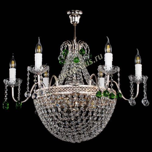 Люстра Елизавета №11 Венеция зеленая в Подольске Гусь Хрустальный