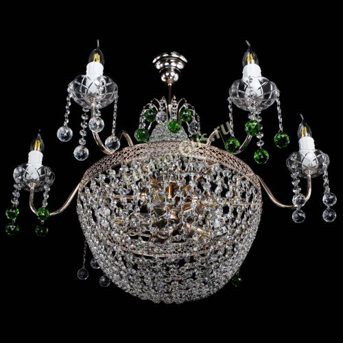 Люстра Елизавета №11 Венеция зеленая в Подольске Гусь Хрустальный