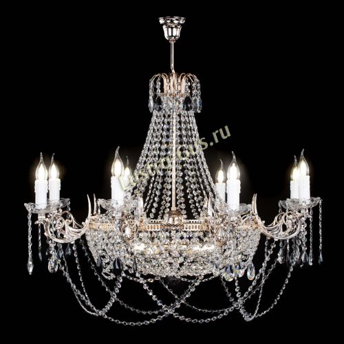 Люстра Елизавета №13 черная в Подольске Гусь Хрустальный