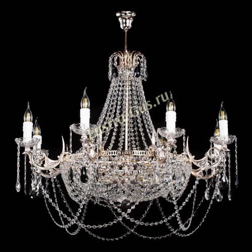 Люстра Елизавета №13 черная в Подольске Гусь Хрустальный