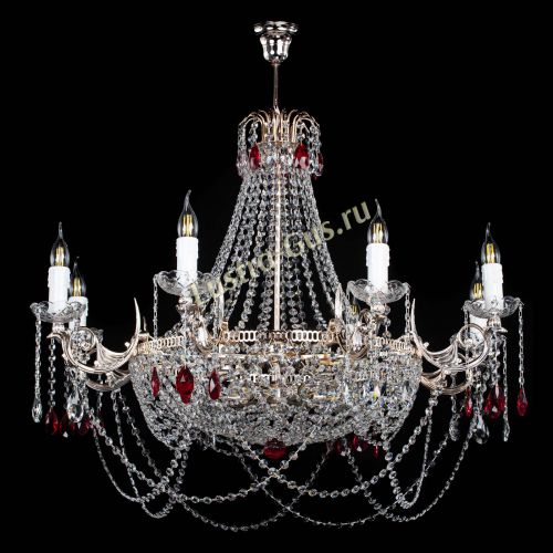 Люстра Елизавета №13 красная в Подольске Гусь Хрустальный