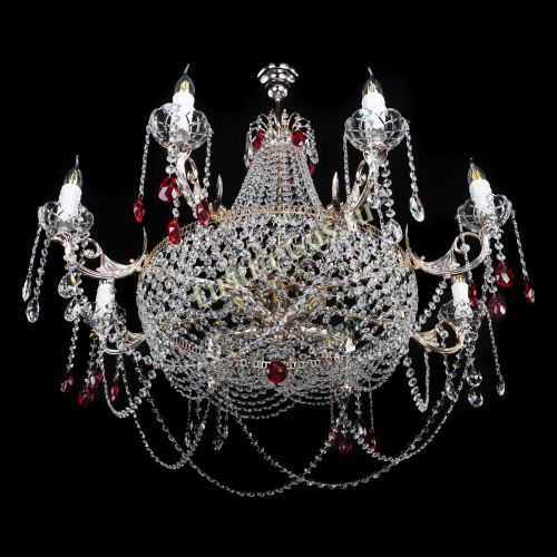 Люстра Елизавета №13 красная в Подольске Гусь Хрустальный