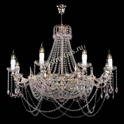 Люстра Елизавета №13 розовая в Подольске Гусь Хрустальный