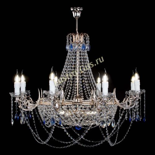 Люстра Елизавета №13 синяя в Подольске Гусь Хрустальный