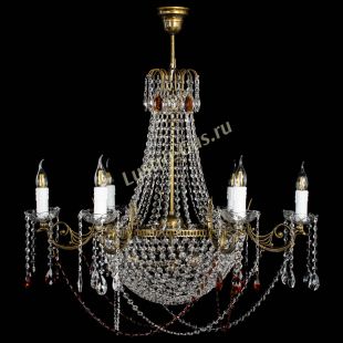 Люстра рожковая Елизавета малая №9 под бронзу Чайная