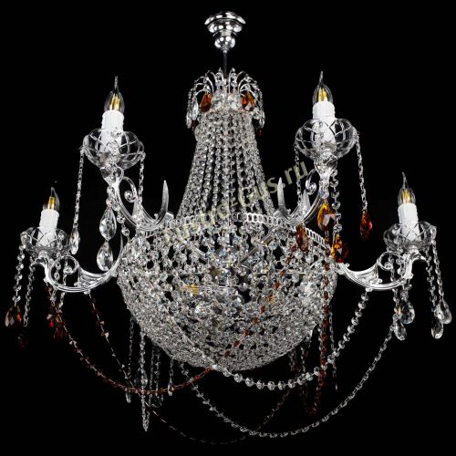 Люстра Елизавета малая №9 чайная в Подольске Гусь Хрустальный