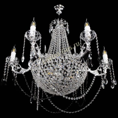 Люстра Елизавета малая №9 черная в Подольске Гусь Хрустальный