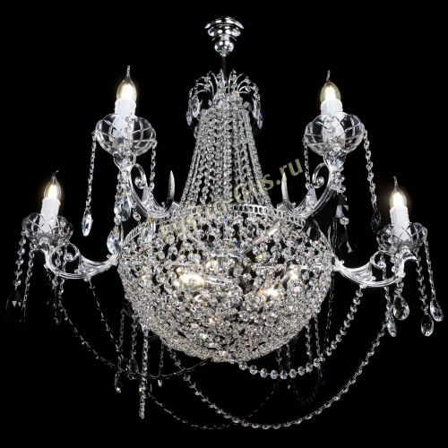 Люстра Елизавета малая №9 черная в Подольске Гусь Хрустальный