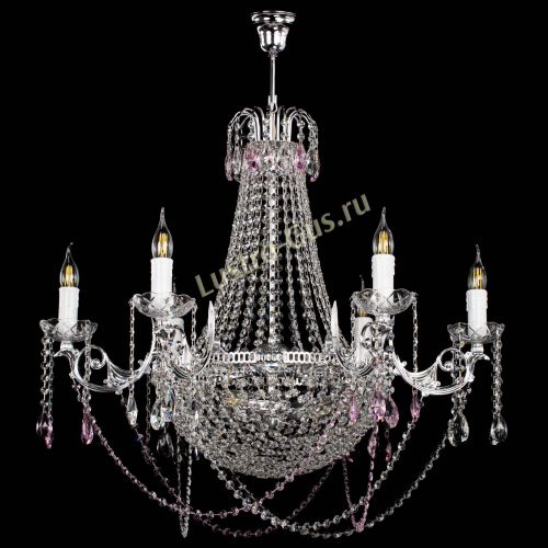 Люстра Елизавета малая №9 розовая в Подольске Гусь Хрустальный