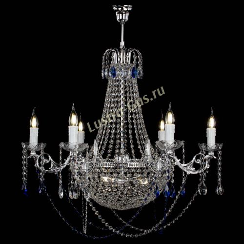 Люстра Елизавета малая №9 синяя в Подольске Гусь Хрустальный