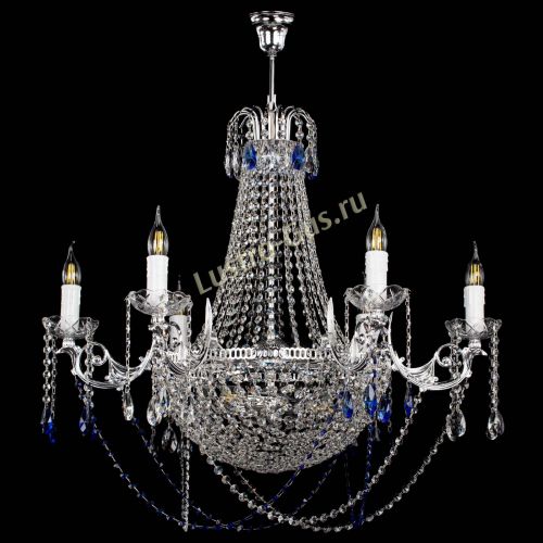 Люстра Елизавета малая №9 синяя в Подольске Гусь Хрустальный
