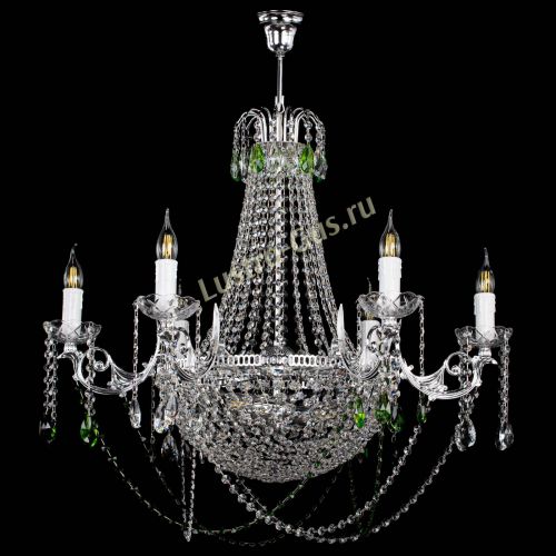 Люстра Елизавета малая №9 зеленая в Подольске Гусь Хрустальный