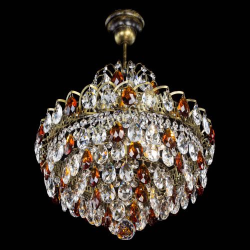 Люстра Грация с подвесом под бронзу Чайная в Подольске Гусь Хрустальный