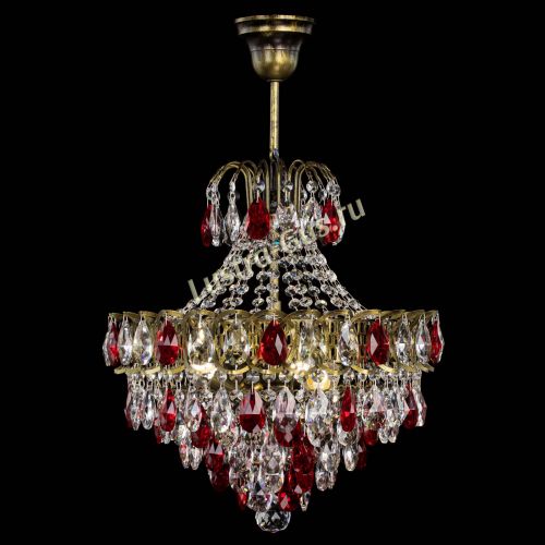 Люстра Грация с подвесом под бронзу Красная в Подольске Гусь Хрустальный